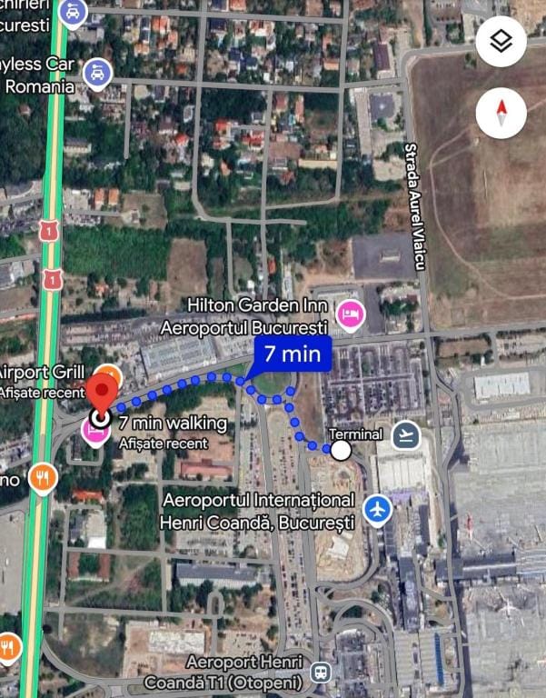 7 min walking to airport — 1